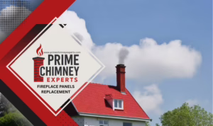 Prime Chimney Experts performing fireplace panels replacement in the Dallas–Fort Worth area.
